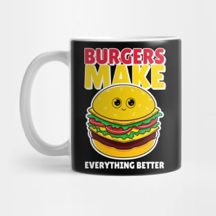 FUNNY Food Burger Time Quote Mug